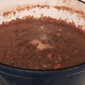 black bean soup blended
